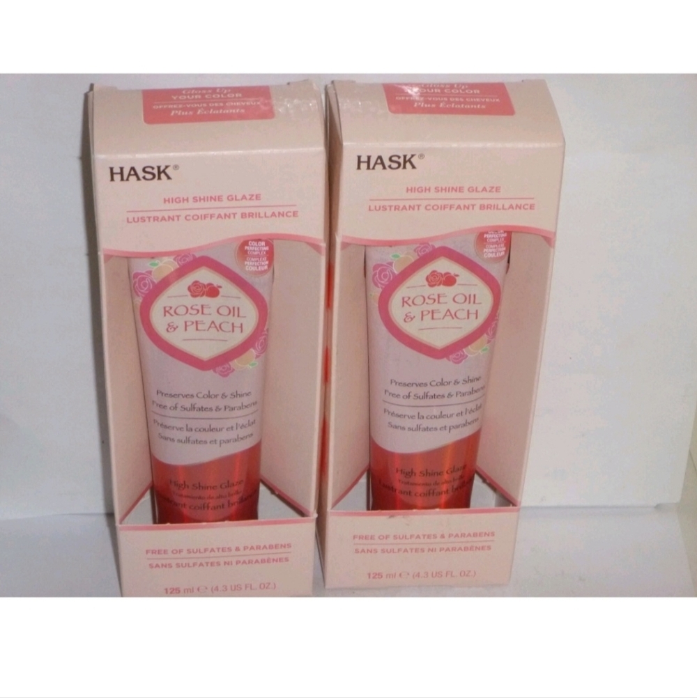 (2 pack)  Rose Oil & Peach High Shine Glaze Conditioner Moisturizing Hair Care